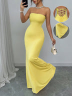 Lace-Back Maxi Dress