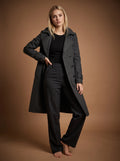 Long Belted Warm Wool Coat