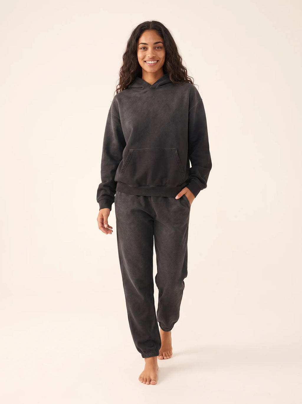 Sudadera oversize suave con efecto vintage desgastado