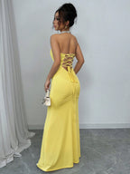 Lace-Back Maxi Dress