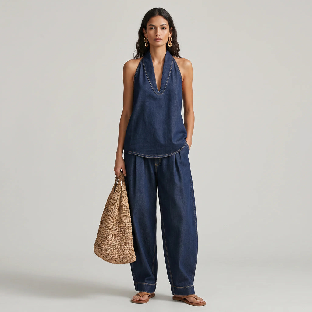 The Washed Denim Set