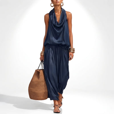 The Draped Vest Set