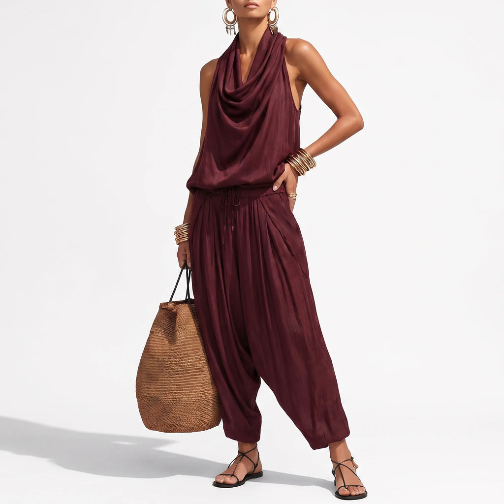 The Draped Vest Set