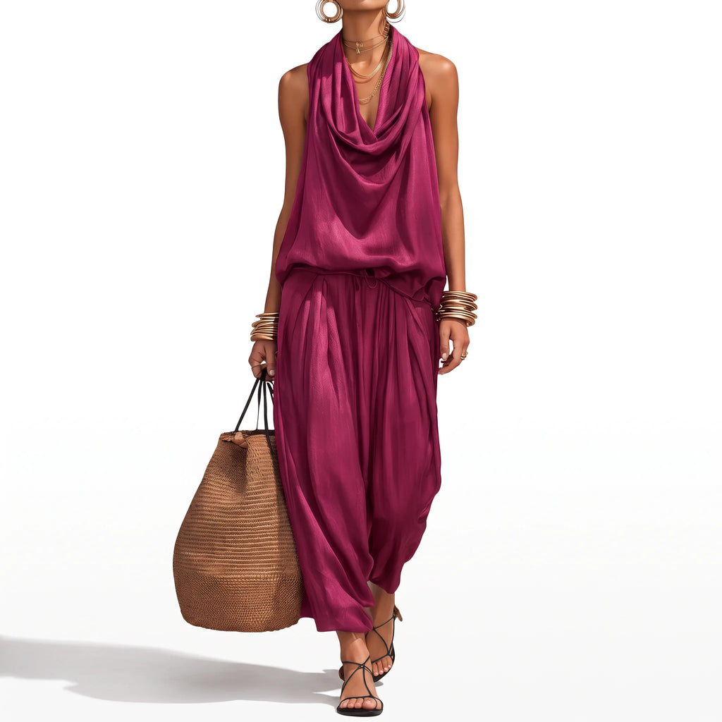 The Draped Vest Set