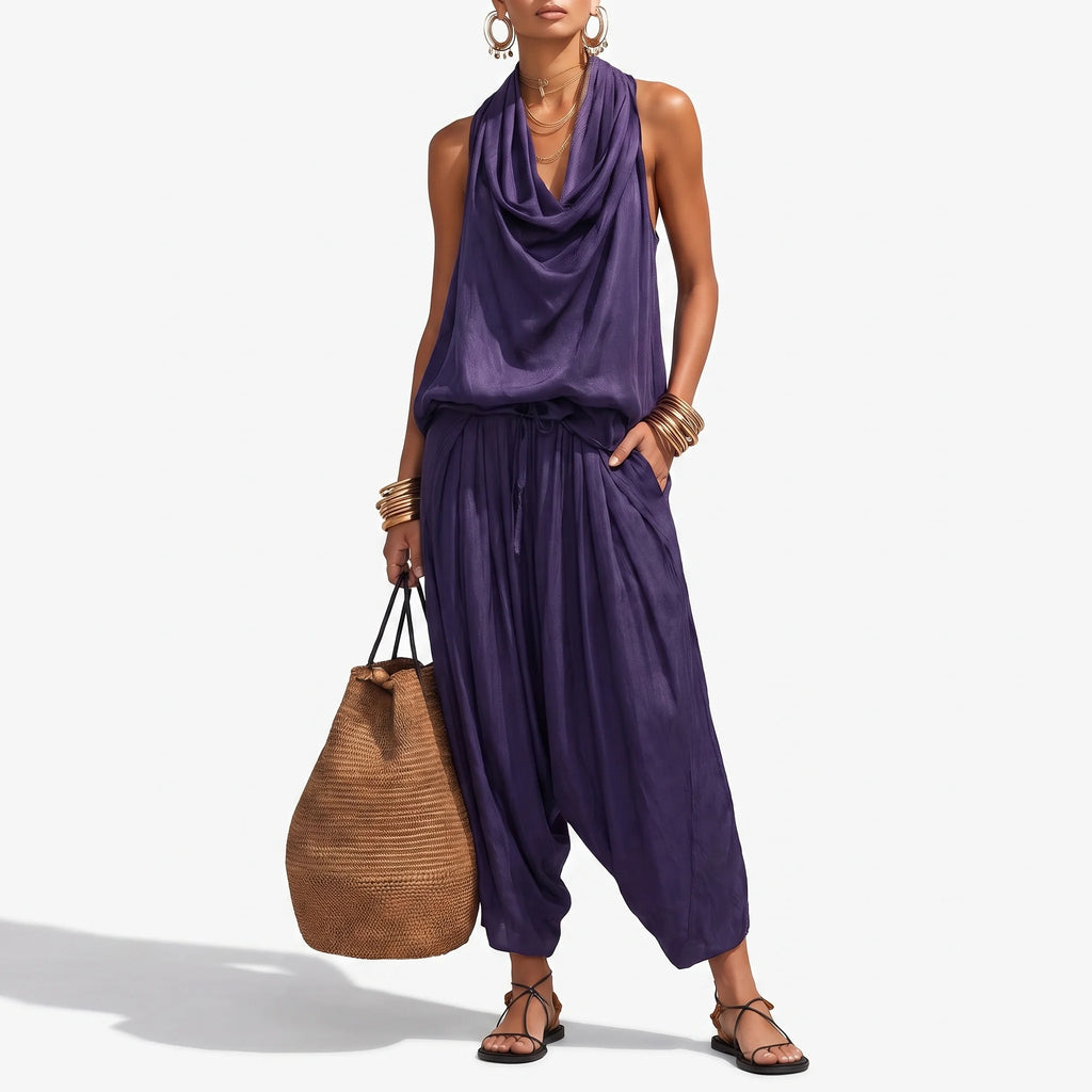 The Draped Vest Set