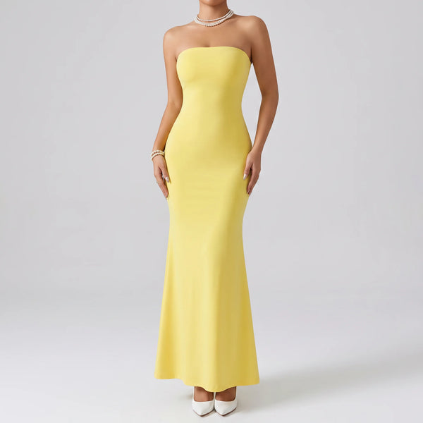Open Lace Back Long Maxi Dress